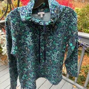 Talbots Blue and Green Floral Jacket